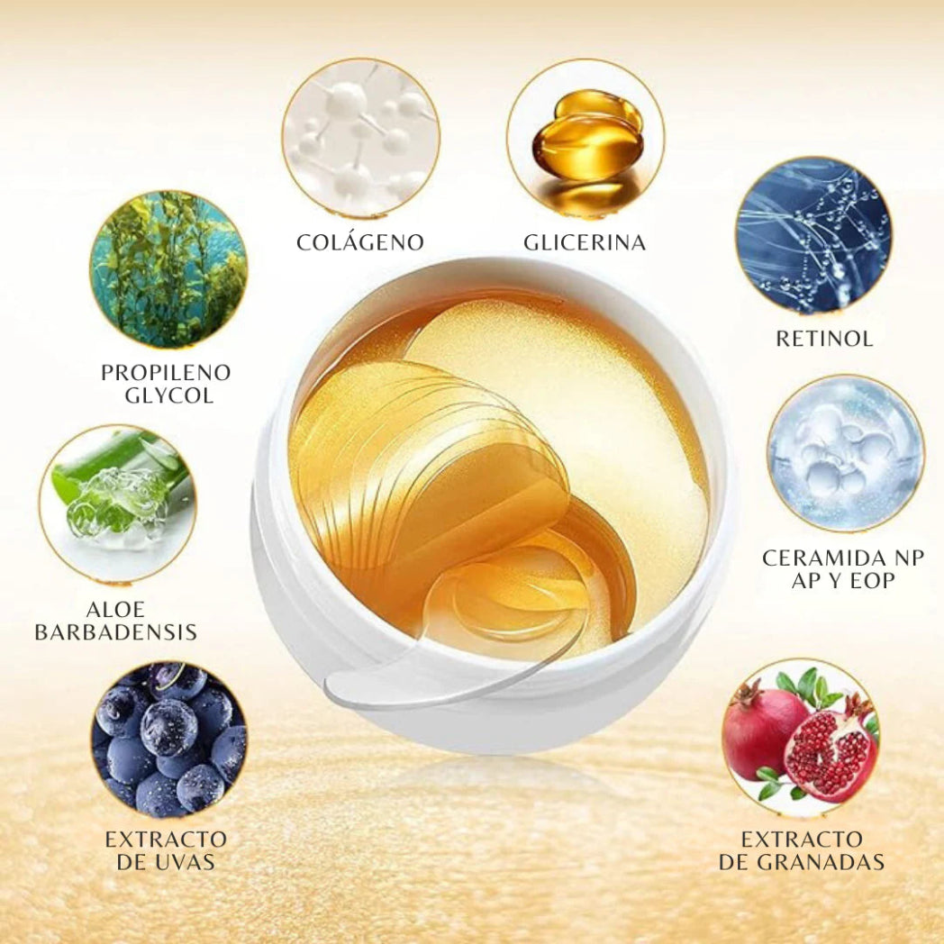 Parches de Oro 24K – Luxury Eye Rejuvenation & Anti-Dark Circles (30+30Pcs)