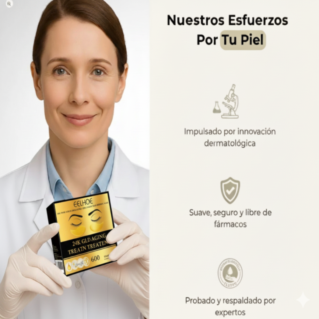 Parches de Oro 24K – Luxury Eye Rejuvenation & Anti-Dark Circles (30+30Pcs)