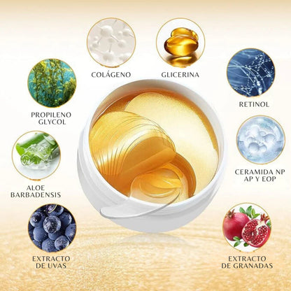 Parches de Oro 24K – Luxury Eye Rejuvenation & Anti-Dark Circles (30+30Pcs)