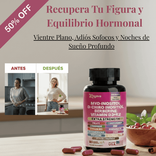 Suplemento Hormonal Natural para Sofocos, Hinchazón y Metabolismo